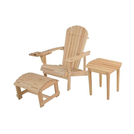 W UNLIMITED Earth Collection Adirondack Chair with Phone & Cup Holder, Natural SW2101NC-CHOTET